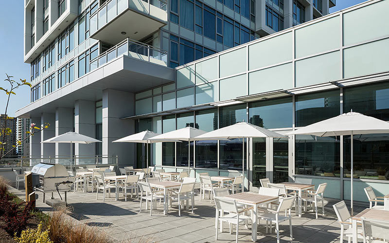Element Vancouver Metrotown outdoor patio