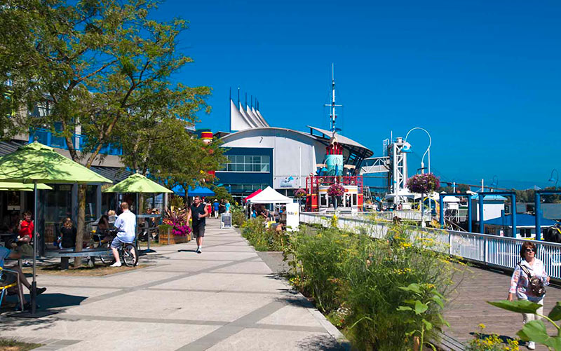 Boardwalk at Inn at the Quay, New Westminster BC